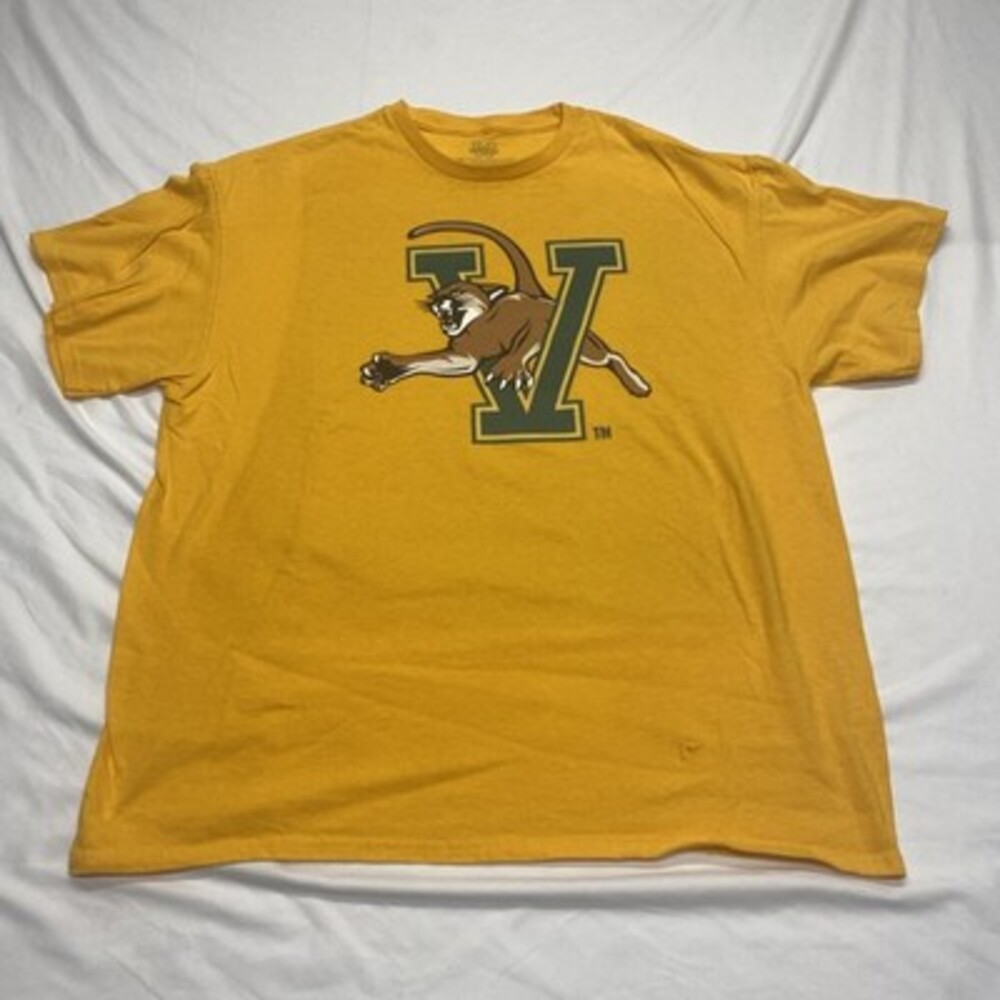 W Republic University of Vermont UVM Catamounts T-Shirt Yellow Size XL
